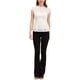 thumbnail image 2 of INSPIRAR CHIC Blusa sin mangas de encaje floral de ganchillo con cuello redondo y peplum para mujer L Blanca, 2 of 8