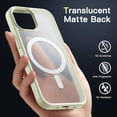 thumbnail image 4 of JETech Magnetic Case for iPhone 15 6.1-Inch Compatible with MagSafe, Translucent Matte Back Slim Shockproof Phone Cover (Green), 4 of 6