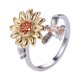 thumbnail image 1 of Anillo Giratorio Antiestrés Con Patrón De Flores Para Mujer, Anillo Ajustable Para Dedo, Anillo Giratorio De Flor Solar, Regalo Para Mamá Y Novia Yuarrent AP006780-01, 1 of 6
