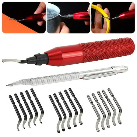 

Welpettie Deburring Tool Kit Hand-held Ergonomic Deburring Cutter Precision Edge Burr Remove Tool