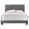 thumbnail image 4 of Glory Furniture Suffolk Velvet Upholstered Queen Bed in Gray, 4 of 7