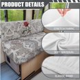 thumbnail image 5 of XYZCANDO Beautiful Rose Print Rv Dinette Cushion Covers,Stretchable Cushion Cover,RV Cushion Slipcover,Easy Installation,2 Backrest Covers and 2 Bench Covers Cute Designed for Ladies(Light Gray), 5 of 6