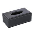 thumbnail image 1 of Funda para caja de pañuelos de piel sintética negra, dispensador de pañuelos, soporte para caja de pañuelos de papel higiénico. 235 cm x 12 cm x 85 cm, 1 of 9