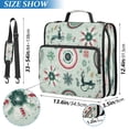 thumbnail image 3 of DIXRUYEE Zipper Binder trapper keeper Documents Organized Festive Folk Reindeer Roundel Printed, 3 of 8