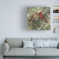 thumbnail image 2 of Trademark Fine Art Mary Miller Veazie Kissing Cardinals Canvas Wall Art - 14x14, 2 of 5