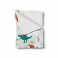 thumbnail image 2 of Cartoon Soft Flannel Fleece Throw Blanket, Prehistoric Nature Doodle with Dinosaurs Volcano Palm Trees Hand Drawn Wildlife, Cozy Plush for Indoor and Outdoor Use, 60" x 80", Multicolor, by Ambesonne, 2 of 6