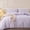 Lilac Purple, variant on 100% Washed Cotton Duvet Cover King Size Soft Breathable Durable Bedding with Zipper Closure & 8Corner Ties- 3 Pieces Plain Simple Duvet Cover Set,2 Pillow Shams,1 Duvet Cover(104"x90")