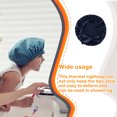 thumbnail image 4 of Gorros de dormir para adultos, gorro de dormir ajustable, gorro de pelo largo para dormir, tocado para el hogar, dormitorio, Hotel, viaje Juegos de accesorios de baño azul marino tamaño libre Billuyoard HA1847-03, 4 of 6