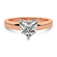 thumbnail image 4 of IGI Certified 4 Carat Heart Shape Lab Grown Diamond Engagement Ring | 14K Rose Gold | Allen Flat Band Solitaire Lab Diamond Ring | FG-VS1-VS2 Quality Friendly Diamonds, 4 of 6