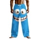 thumbnail image 2 of Ceisia Men's Fun Cartoon Print Loose Casual Pants with Elastic Drawstring Waist Blue XXXL Gifts, 2 of 3