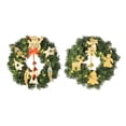 thumbnail image 6 of LYU 30cm Christmas Artificial Wreath Luminous Warm Light Battery Operated with Bells Realistic Window Dressing Scene Layout Merry Xmas Santa Pendant Door Hanging Garland for Hotel, 6 of 8