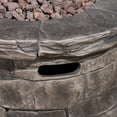 thumbnail image 2 of Royalty Outdoor 5 Piece Acacia Wood Adirondack Chair Set with Light Weight Concrete Fire Pit, Grey, Grey, 2 of 7