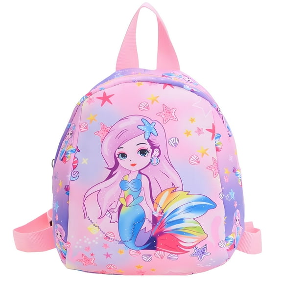 AlmosTen Toddler Backpacks for Girls 2-4,Backpack for School,Cute Kids Teens Bookbag for Girls Kindergarten Elementary Preschool School Backpack,Mermaid(Purple)