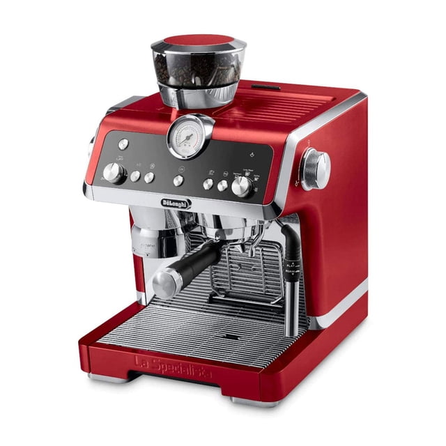 De'Longhi EC9335R La Specialista Máquina de café espresso con molinillo con sensor, sistema de calentamiento dual, sistema de café con leche avanzado y boquilla de agua caliente para café o té america