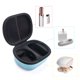 thumbnail image 5 of Bolsa de almacenamiento para removedor de pelo de EVA, recortadora de pelo portátil, estuche de transporte, organizador de cosméticos de viaje para acabado, azul táctil Speravity HA7348-01B, 5 of 7