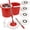Red, variant on 360° Spin Mop Bucket System with Wringer, 4 Microfiber Replacement Mop Heads, Stainless Steel Bucket, Household Floor Cleaning Kit