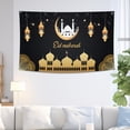 thumbnail image 4 of Eid Ramadan Festival Curtain Backdrop with Gold Crescent Mosque Pattern, Multicolor Polyester Wall Hanging, 180 x 110 cm, 1 Piece, 4 of 6