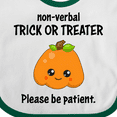 thumbnail image 4 of Inktastic Non-Verbal Trick or Treater with Cute Pumpkin Boys or Girls Baby Bib, 4 of 4