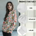 thumbnail image 6 of FOR U DESIGNS Butterfly Rose Womens Oversized Hoodies Sweatshirts Hooded Pullover Size S Hoodie Long Sleeve Down-Shoulder Collar Activewear Tops for Women Loose, 6 of 7