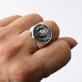 thumbnail image 5 of K-KED Vintage Lion's Head Stainless Steel Men's Domineering Lion King Rings Size 6-13-13-Gold, 5 of 8