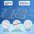 thumbnail image 1 of Air Fryer Accessories Air Fryer Rack Multi Purpose Single Layer Rack with Skewers Double Basket Air Fryers, 1 of 5