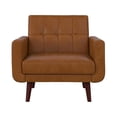 thumbnail image 6 of DHP Nia Modern Chair Upholstered Accent Chair in Camel Faux Leather, 6 of 11