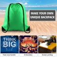 thumbnail image 4 of Mochila con cordón KUUQA Green, 25 unidades, para gimnasio, deporte, viajes, 4 of 7