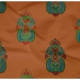 thumbnail image 4 of oneOone Cotton Poplin Twill Rust Brown Fabric Floral & Paisley Block Fabric For Sewing Printed Craft Fabric By The Yard 56 Inch Wide, 4 of 4