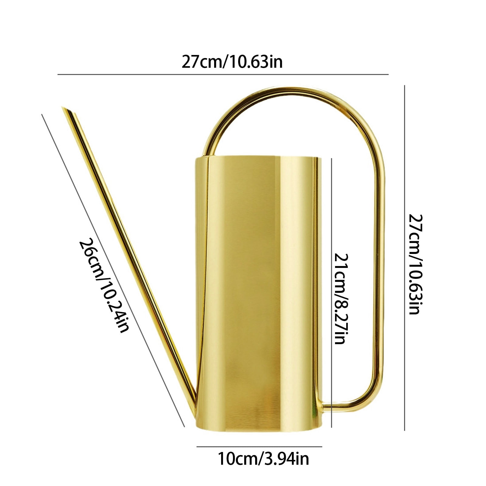 Stylish Indoor Plant Watering Can 51oz Stainless Steel Long Curved Spout Watering Pots for Indoor and Outdoor Garden Use