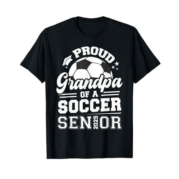 Proud Grandpa Of A Soccer Ball Senior 2025 Graduate T-Shirt