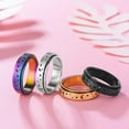 thumbnail image 3 of Anxiety Fidget Relief Spinner Rings for Women 6 mm Stainless Steel Worry Stress Relieve Ring Band Set for Anxiety Women Men Size 5-11, 3 of 6