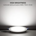 thumbnail image 6 of Lepro 12 Pack 4 inch Canless LED Recessed Light Ultra-Thin, Dimmable Downlight 5000K Daylight with Junction Box, 750LM High Brightness 10W Eqv 80W, ETL and Energy Star Certified, 50,000hrs Lifespan, 6 of 12