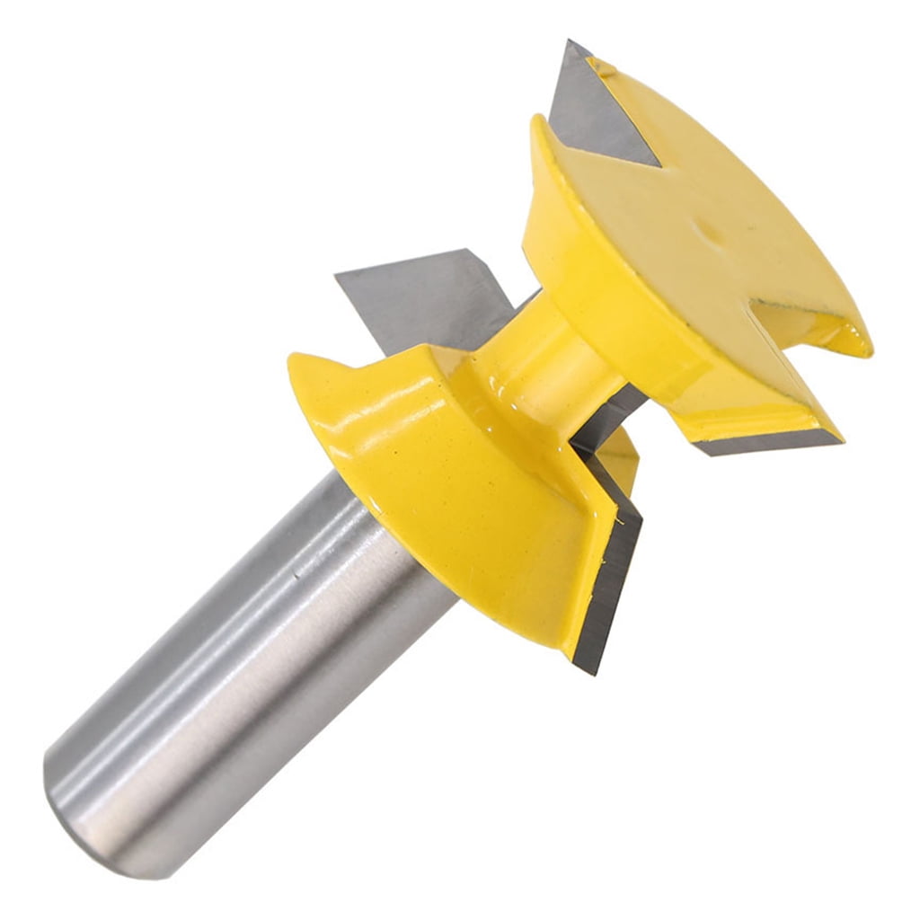 2x Router Bit Shank Joinery Milling Cutter Mortise Tenon Lock Miter Router Bit Stock Woodworking End Mill