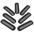 thumbnail image 1 of 7pcs ABS Exterior Front Grilles Mesh Grill Fit For Jeep Wrangler 2007-2018 Black, 1 of 4