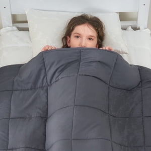 Teler 5 lb Kids Weighted Blanket, Toddler Size, Gray