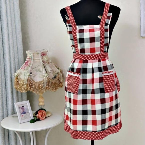 TIMIFIS Apron Kitchen Accessories Women Lady Restaurant Home Kitchen For Pocket Cooking Cotton Apron Bib
