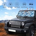 thumbnail image 5 of Kdxio Leaves And Flowers Print Front Windshield Sun Shade,Folding Auto Sunshade for Car Truck SUV-, 5 of 7