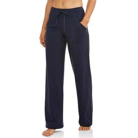 Athletic Works Women's Dri-More Core Athleisure Relaxed Fit Yoga Pants Available in Regular and (Best Stores For Petite Business Clothes)