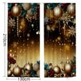 thumbnail image 3 of Oliegs Rideaux Imprimés des Fêtes 2 Rideaux Plats 2D Imprimés Rouges de Noël avec Flocons de Neige et Branches pour Chambre Salon Fête des Fêtes, 3 of 3