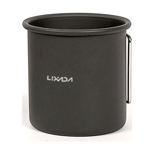 Taza al aire libre 250ml Camping Aleación de aluminio Taza de agua Taza de té Taza de café con asas plegables para acampar al aire libre Senderismo Mochilero Picnic Lixada Taza al aire libre