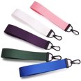 thumbnail image 1 of 5 Pieces Wristlet Straps for Keys Wallets Bag, Macaron Color Wristlet Bracelet Keychain Fabric Hand Wrist Lanyard Key Chain Holder, 1 of 7