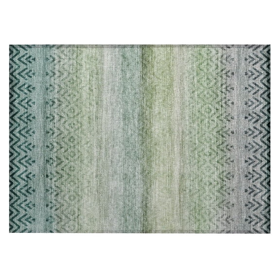 Dalyn Rugs Machine Washable Indoor/Outdoor Chantille ACN2042 Teal 1'8" x 2'6" Rug