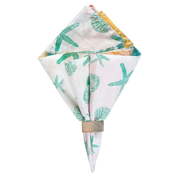 Captiva Island Bright Shell Reversible Cotton Single Napkin