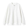 thumbnail image 4 of Chiccall Mens Plus Size Sweatshirts Quarter Zip Long Sleeve Solid Pullover Sweatshirts Casual Loose Fit Athletic Sweat Shirts for Men, 4 of 7