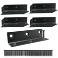 thumbnail image 1 of Soporte de esquina Aufuga de acero inoxidable de 20 cm negro con tornillos, 1 of 7