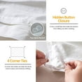 thumbnail image 5 of Simple&Opulence Linen Duvet Cover - Linen Cotton Blend 3 Pieces Bedding Set, 1 Duvet Cover 88 x 92 Inches and 2 Pillowcase- Solid Color Collection , Soft & Cozy ,Cooling Bedding-Off White, Queen, 5 of 10