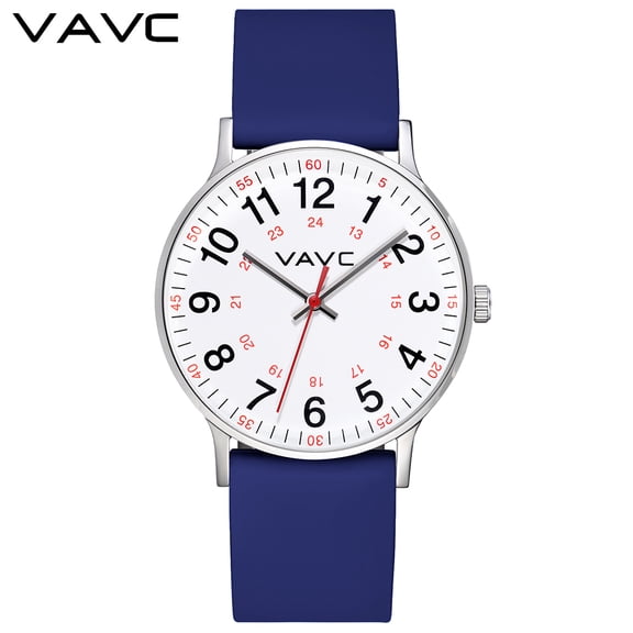 VAVC Nurse Watch Women Easy to Read Big Dial 40MM Medical Watch Female Teen Quartz Watches