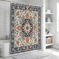 thumbnail image 5 of Orange Blue Boho Southwestern Shower Curtain Set - 48" x 72" Washable Bathtub Curtain with 12 Hooks, Ethnic Rustic Classical Waterproof Fabric Stall Shower Curtains for Bathroom/Bathtub Décor, 5 of 6