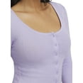 thumbnail image 4 of Mills by Millie Bobby Brown Women's Pointelle Crop Long Sleeve Cardigan, Sizes XS-XXXL, 4 of 4