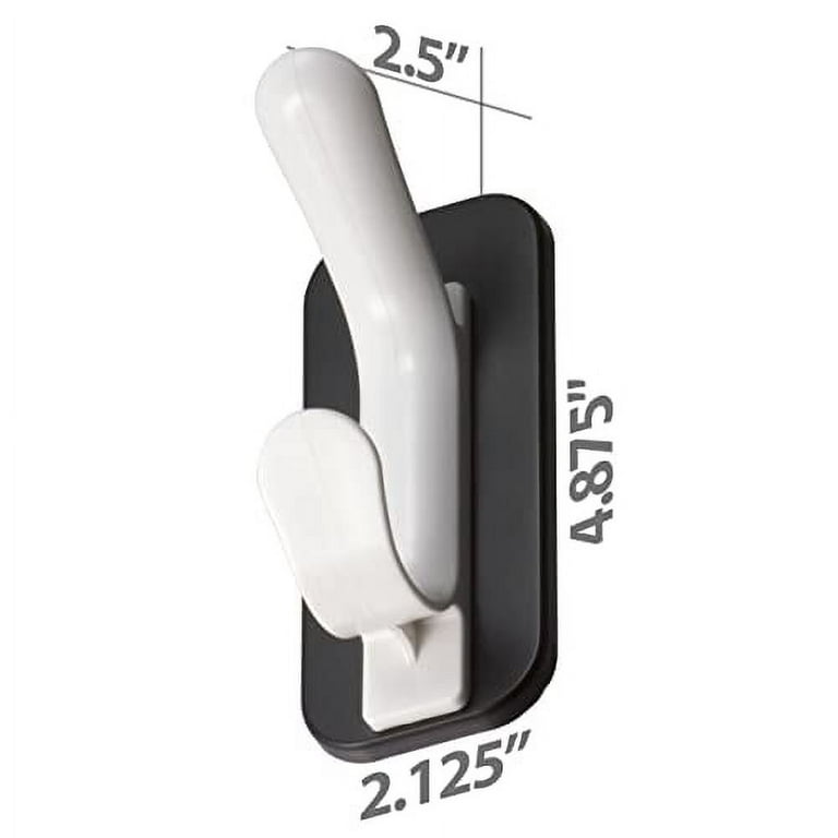 Officemate Magnetplus™ Magnetic Double Coat Hook, Black/White